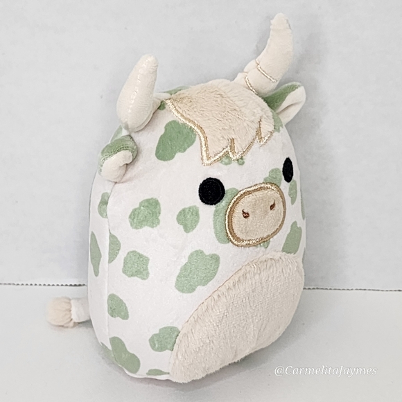CELESTINO 🐮 Green Spotted Highland Cow w Fur Belly Original Squishmallow NWT - Picture 6 of 7